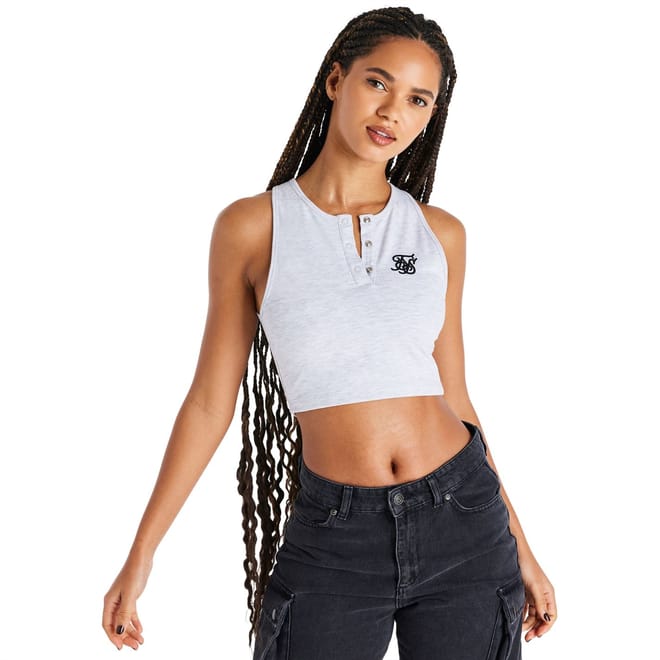 Cropped Slim Fit Popper Vest