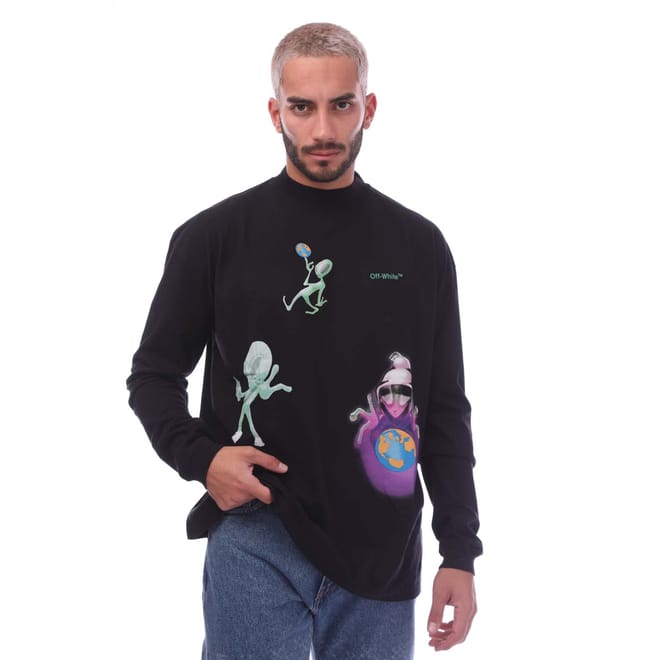 Alien Skills Over Mockneck Long Sleeve T-Shirt