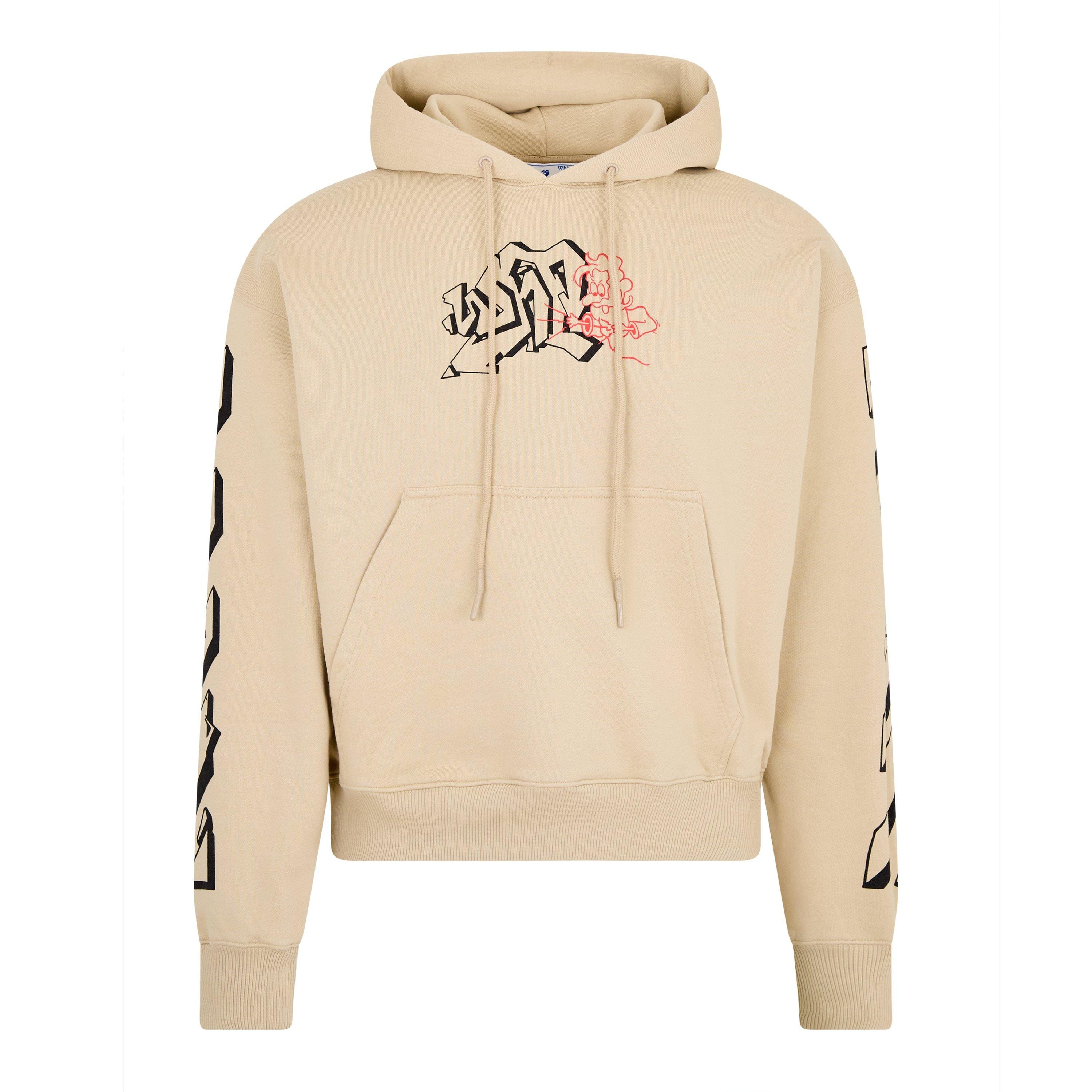 Sand Off White Graffiti Outline Skate Hoodie Get The Label