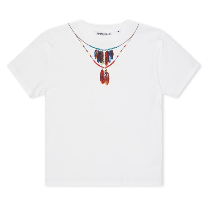 Juniors Feathers Necklace T-Shirt