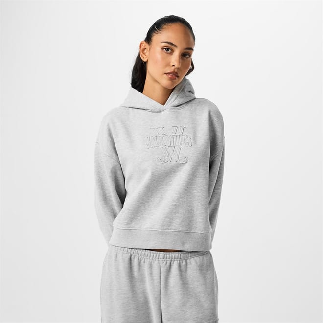 Cropped Hooded Baggy Sweatshirt