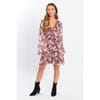 Bell Sleeve V-Neck Mini A-Line Dress
