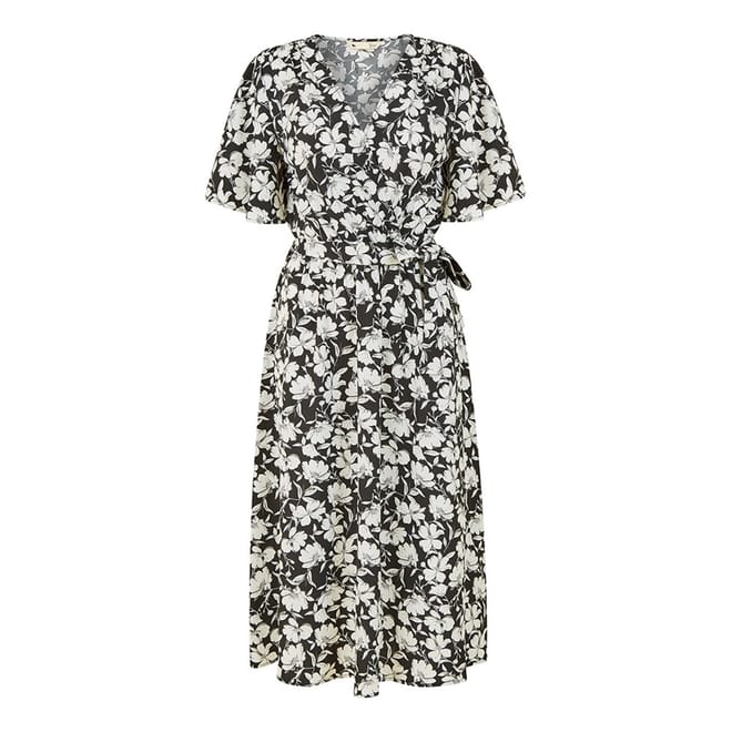 V-Neck Midi Wrap Dress