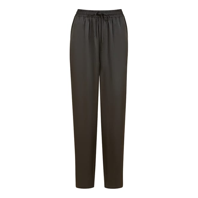 Black Satin Relaxed Trousers