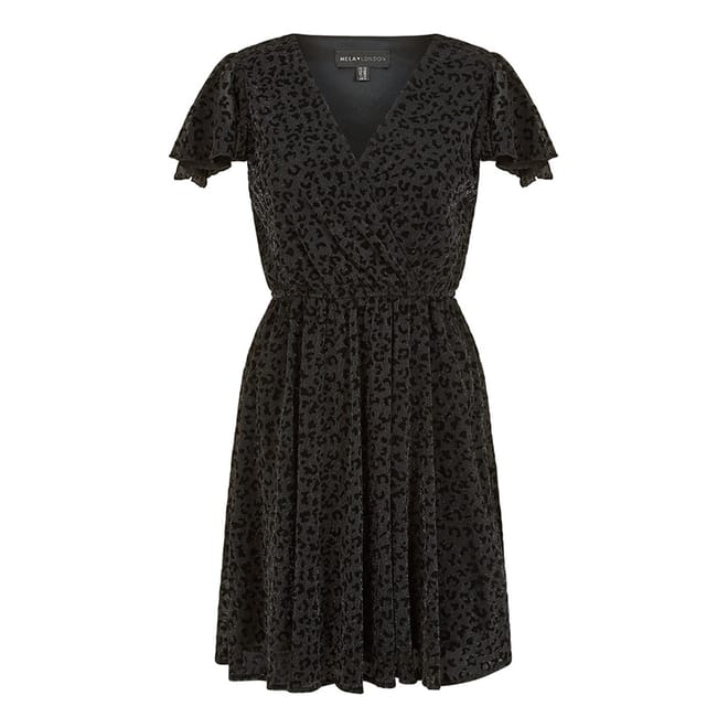 V-Neck Knee Length Wrap Dress