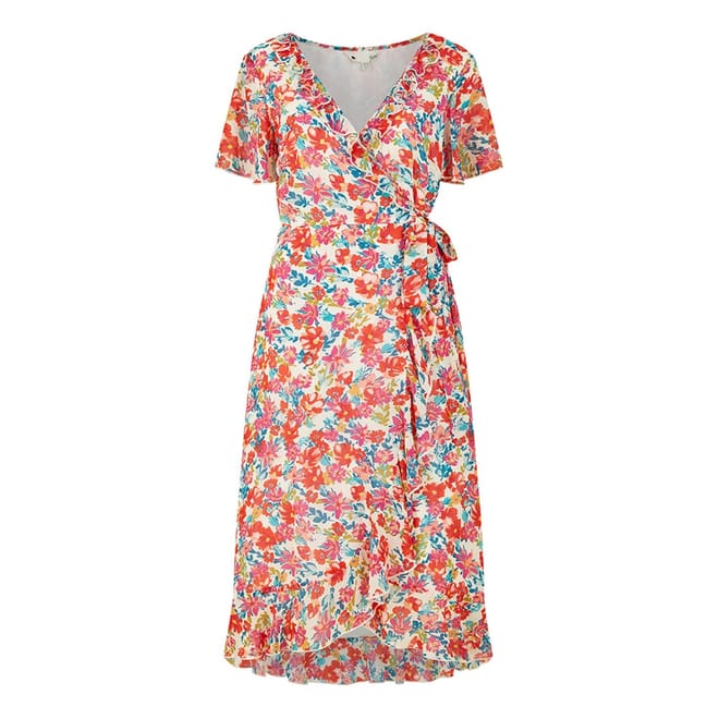 V-Neck Midi Wrap Dress