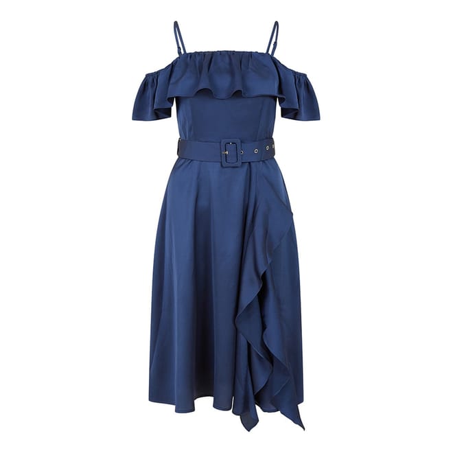 Bardot Off-The-Shoulder Midi Slip Dress