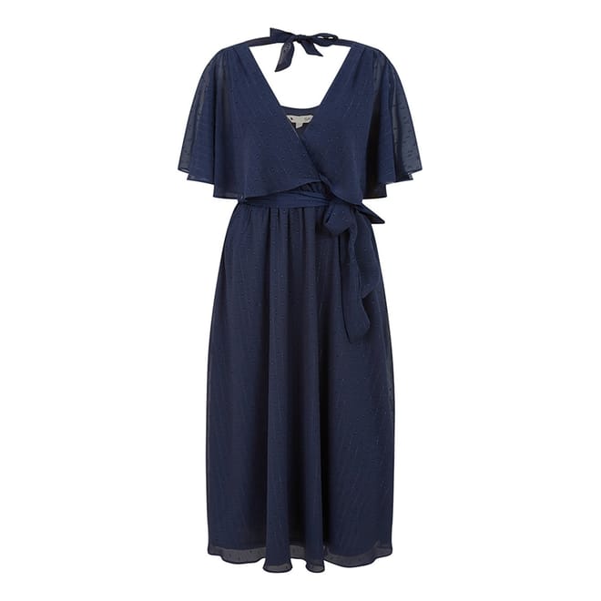 V-Neck Midi Wrap Dress