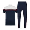 Collared Neck Polo Shirt Casual Pant Set