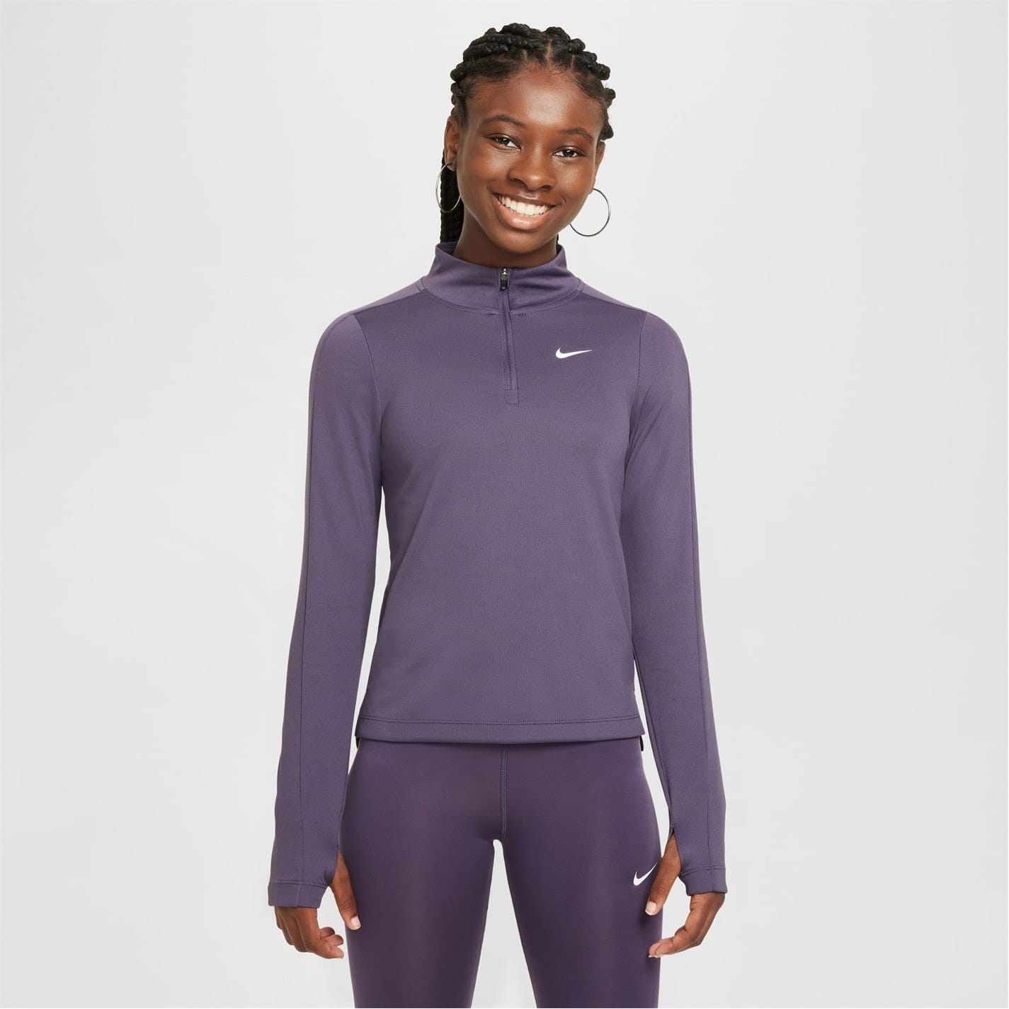 Girls nike half zip online