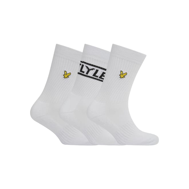 3 Pack Lettering Crew Socks