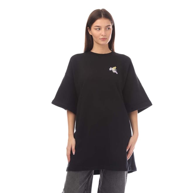 Flower Arrow Snap T-Shirt Dress