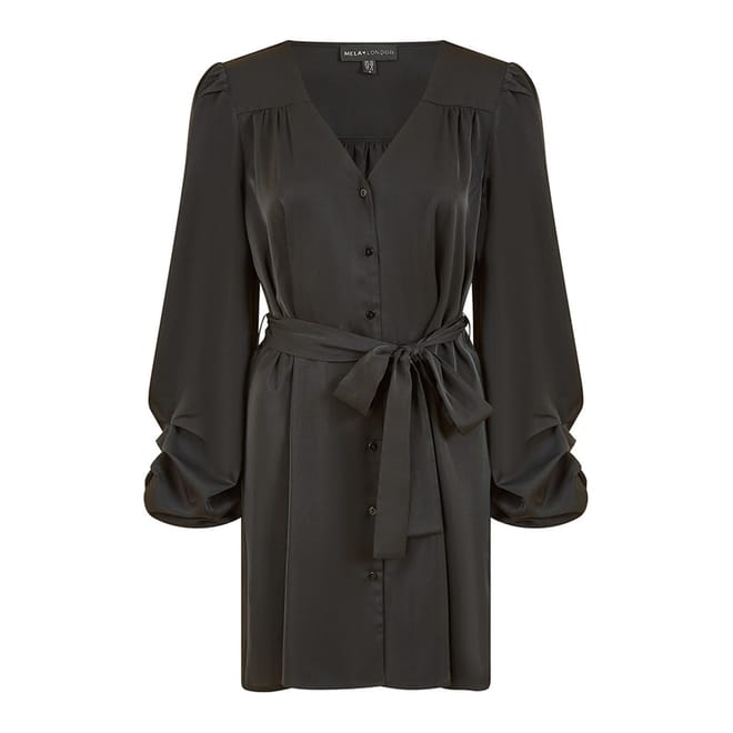 London Green Balloon Sleeve Shirt Dress
