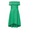 Bright Green Off-The-Shoulder Midi Dress