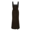 Fitted Square Neck Midi Slip Dress