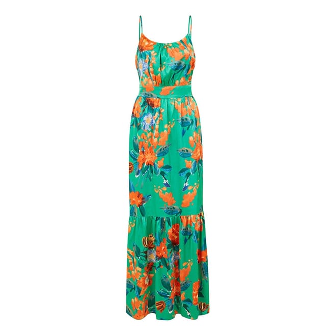 Floral Strappy Maxi A-Line Dress