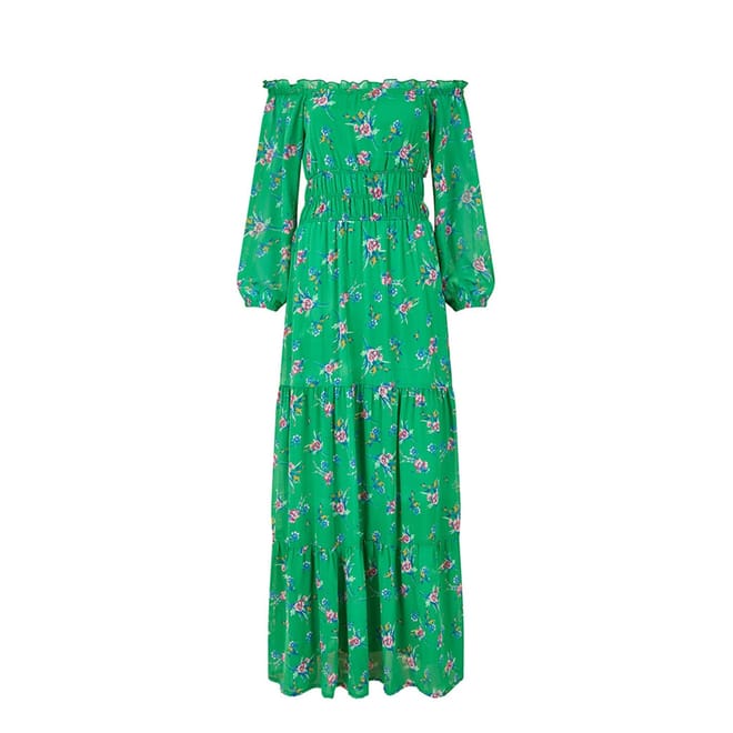 Floral Off-The-Shoulder Maxi A-Line Dress