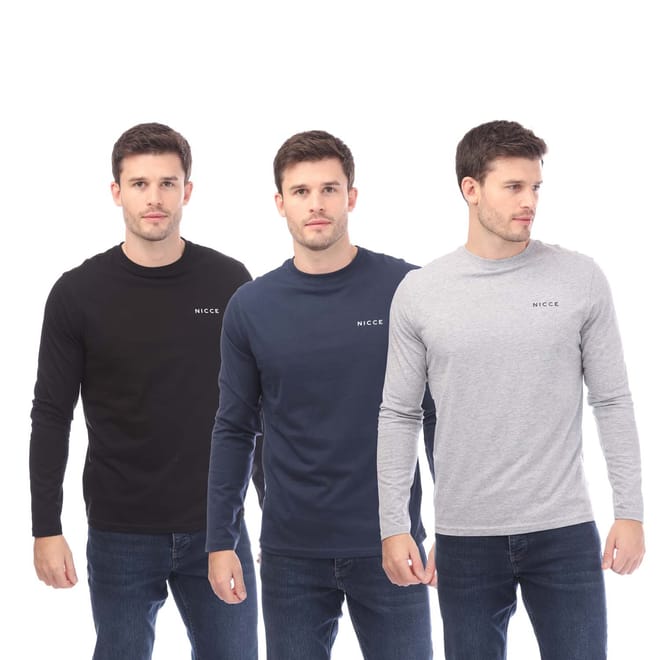 Mens Julian LS 3 Pack T-Shirts