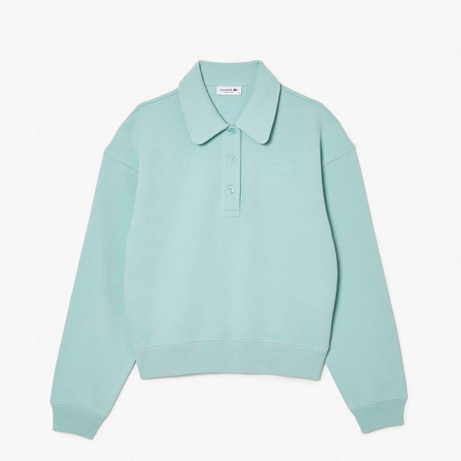 Relaxed Fit Embroidered Polo Sweatshirt