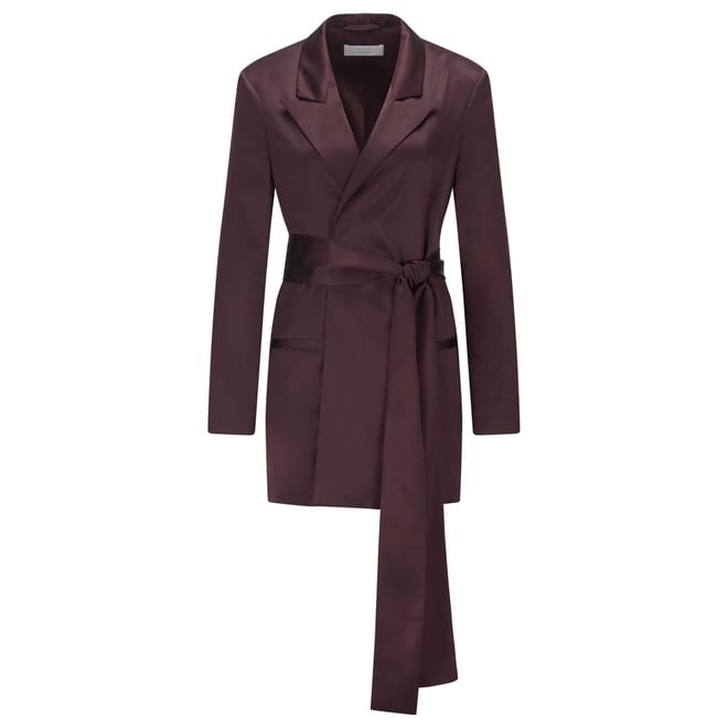 Jishina Satin Wrap Blazer