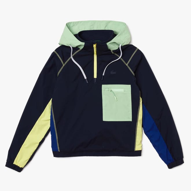 Colourblock Accents Pullover Windbreaker Jacket