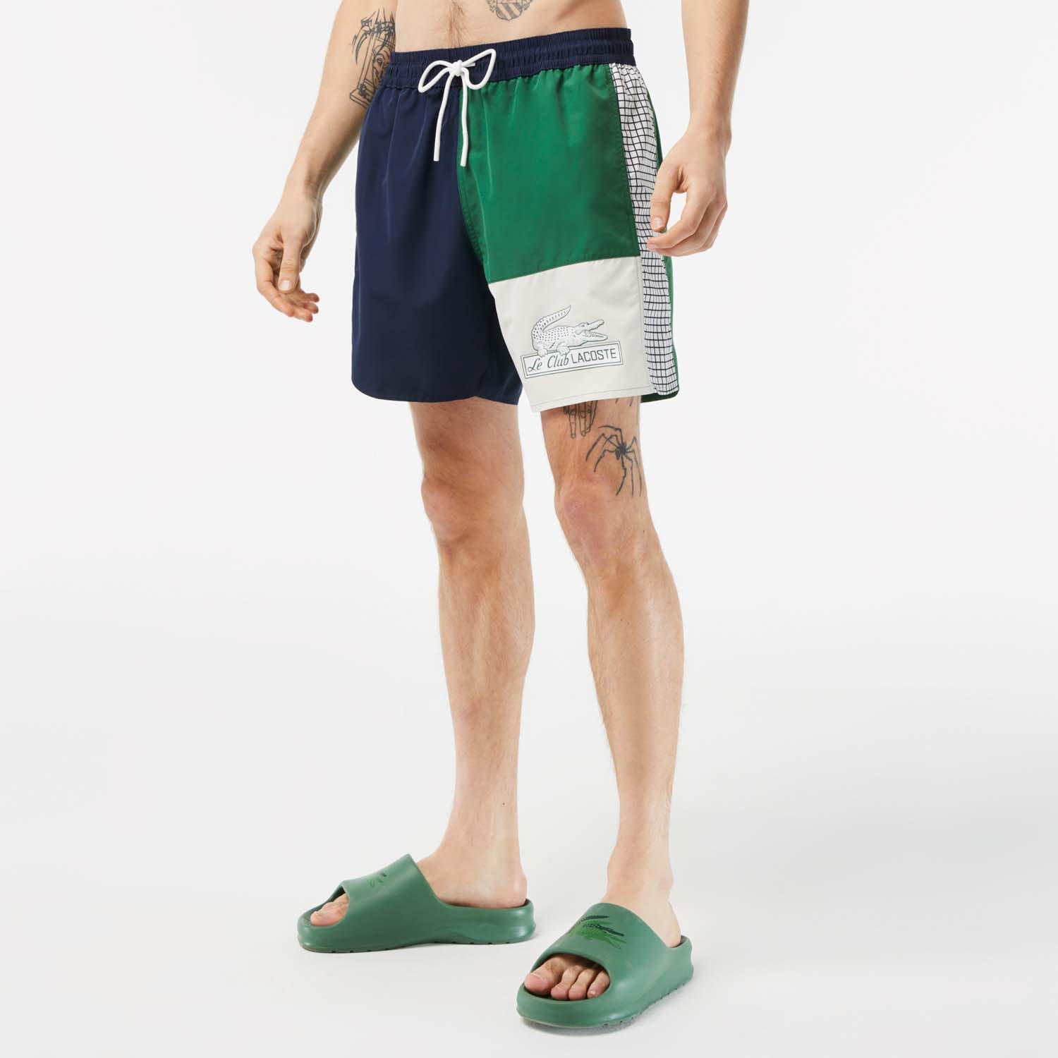 Lacoste Multi Logo Swim store Trunk Shorts