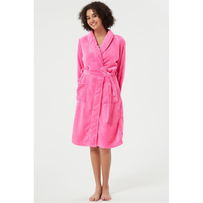 Heart Burnout V-Neck Dressing Gown
