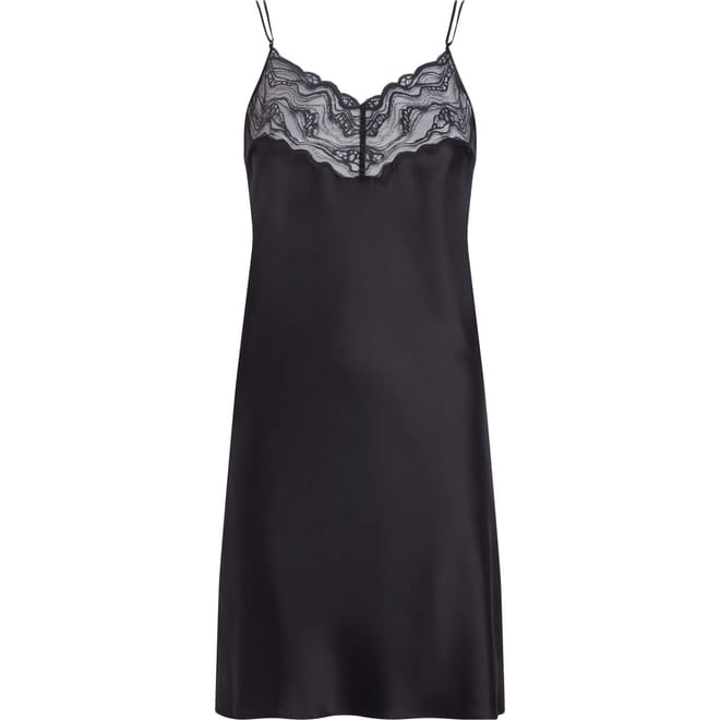 Chemise V-Neck Mini Slip Dress