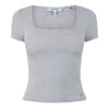 Square Neck Slim Fit Short Sleeve T-Shirt