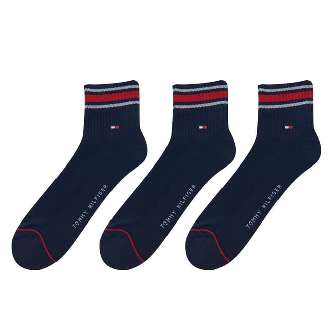 Mens 3 Pack Sports Quarter Socks