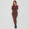 You Off-The-Shoulder Midi Sweater Dress