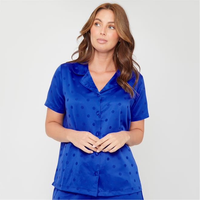 Satin Spot Pyjama Shirt