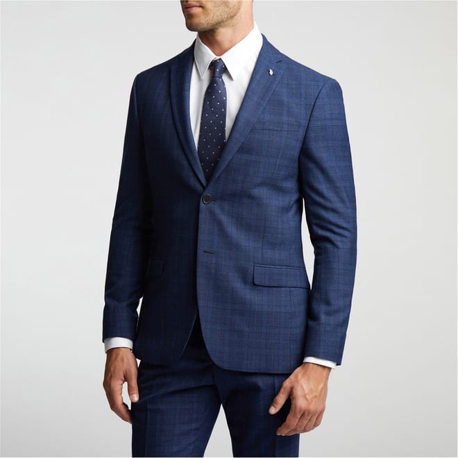 Slim Fit Check Suit Jacket