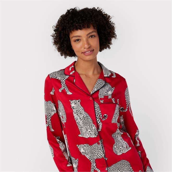 Satin Collared Pyjama Set