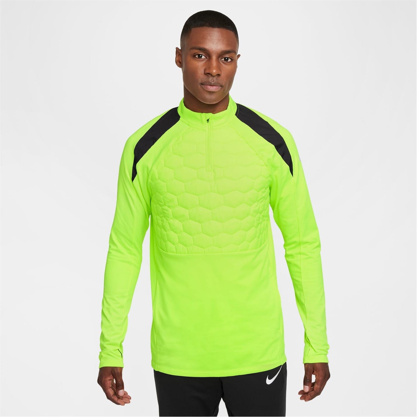 Yellow Nike Mens Strike Therma Fit Football Drill Top Get The Label