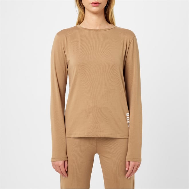 Crew Neck Long Sleeve Relaxed Fit Pyjama Set