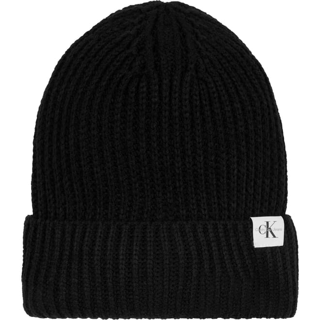 Klein Jeans Monogram Rib Beanie