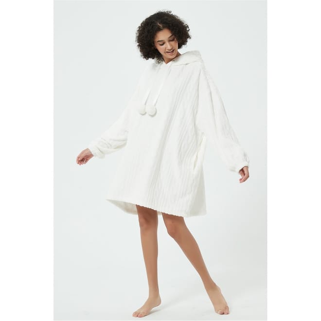 Cable Hooded Snuggle Dressing Gown