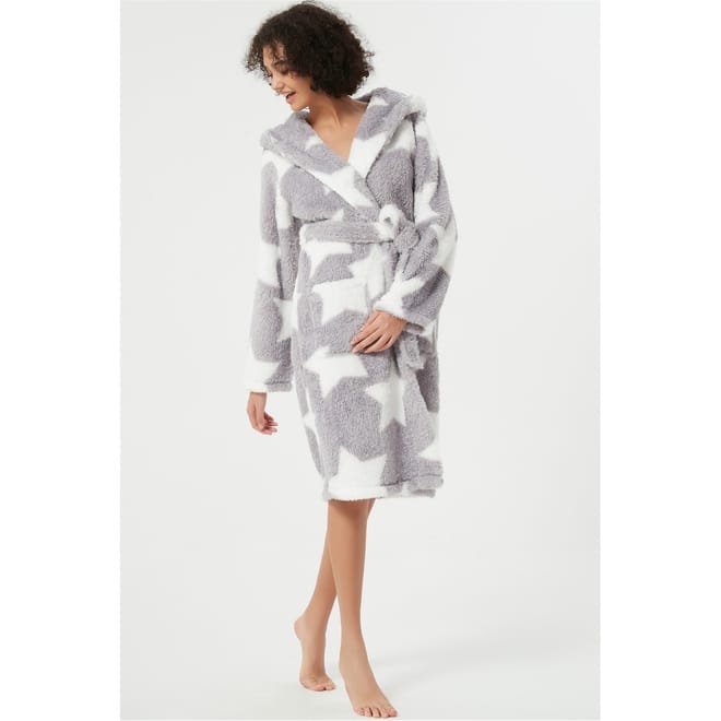 Sherpa Star Long Sleeve Dressing Gown