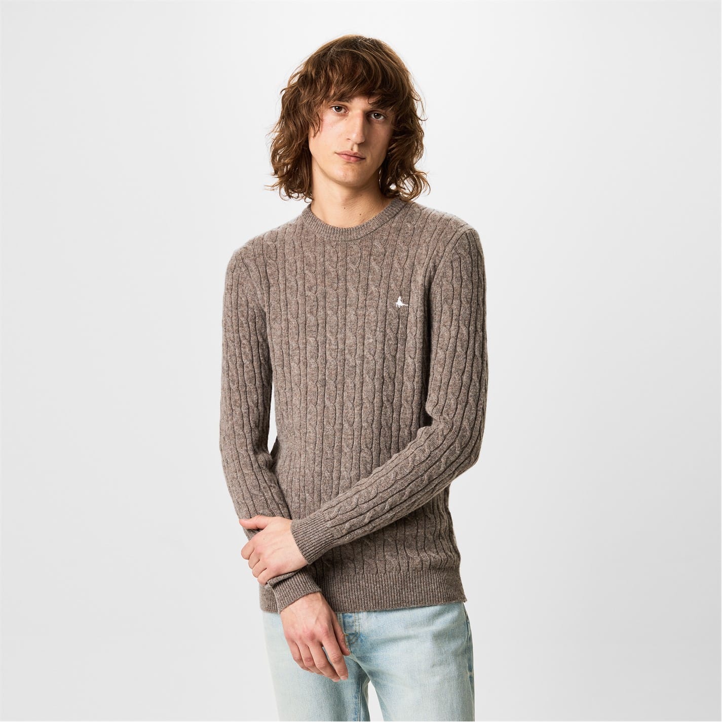 Marlow Merino Wool Blend Cable Knitted Jumper