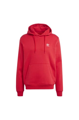 Red adidas Originals Trefoil Essentials Hoodie Get The Label