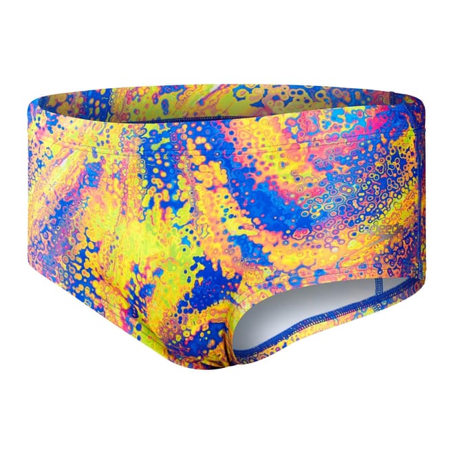Club Allover Abstract Patterned Swim Brief