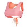 Wrap Stripe Bikini Top with Tie Closure