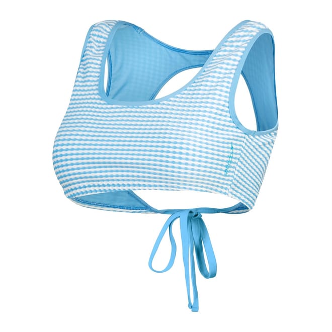 Wrap Gingham Bikini Set with Tie Closure