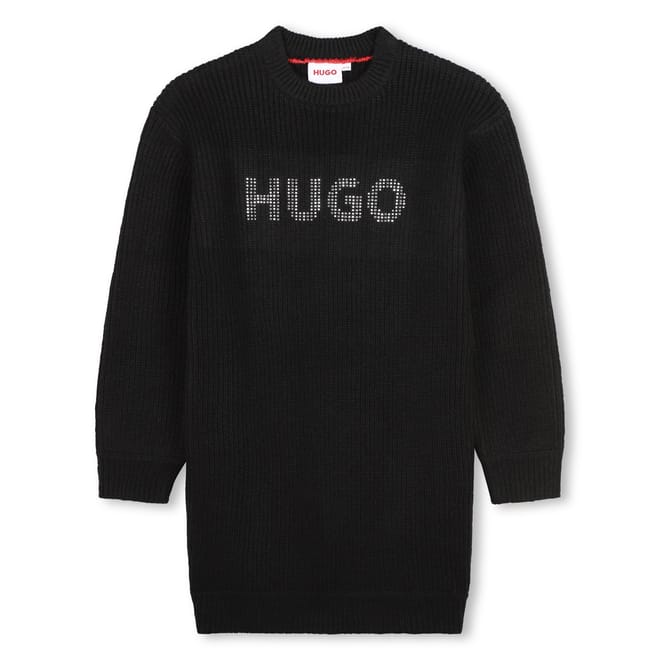 Ls Logo Crew Neck Mini Sweater Dress
