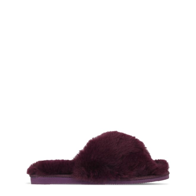Faux Fur Crossover Slipper