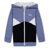 Color Block Hooded Zip Jacket