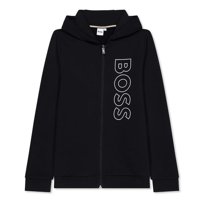 Regular Fit Large Logo Print Hooded Jacket