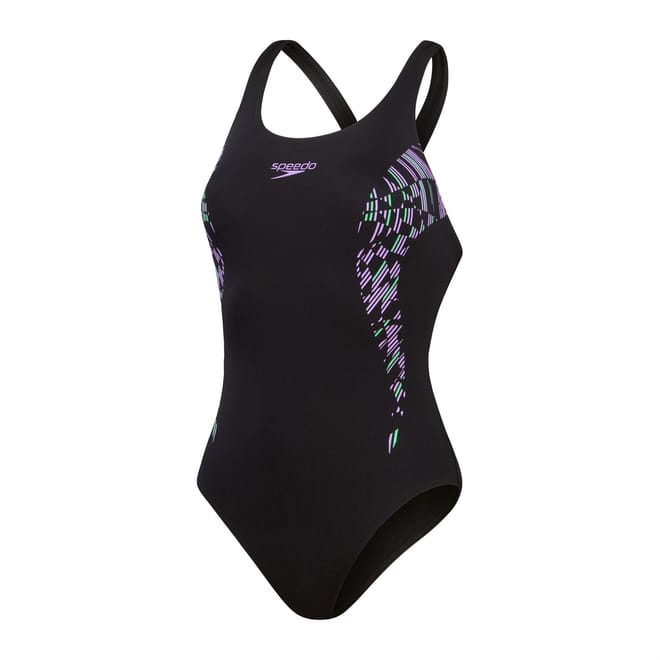 Muscle Back Graphic Print Swimsuit