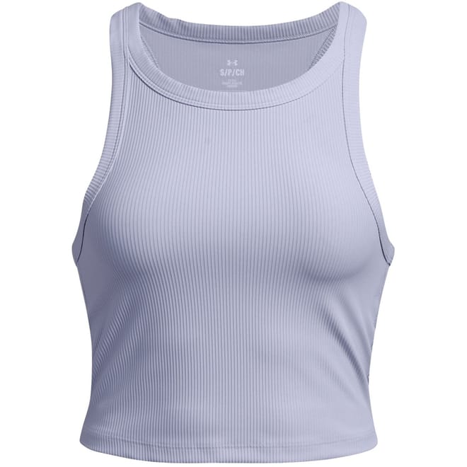 Cropped Scoop Neck Rib Tank